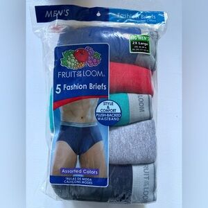 Fruit of the Loom Men's Briefs - 2XL Assortment of 5